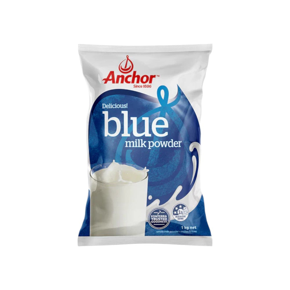Anchor Blue Milk Powder 1kg - Fresh NZ Whole Milk Powder