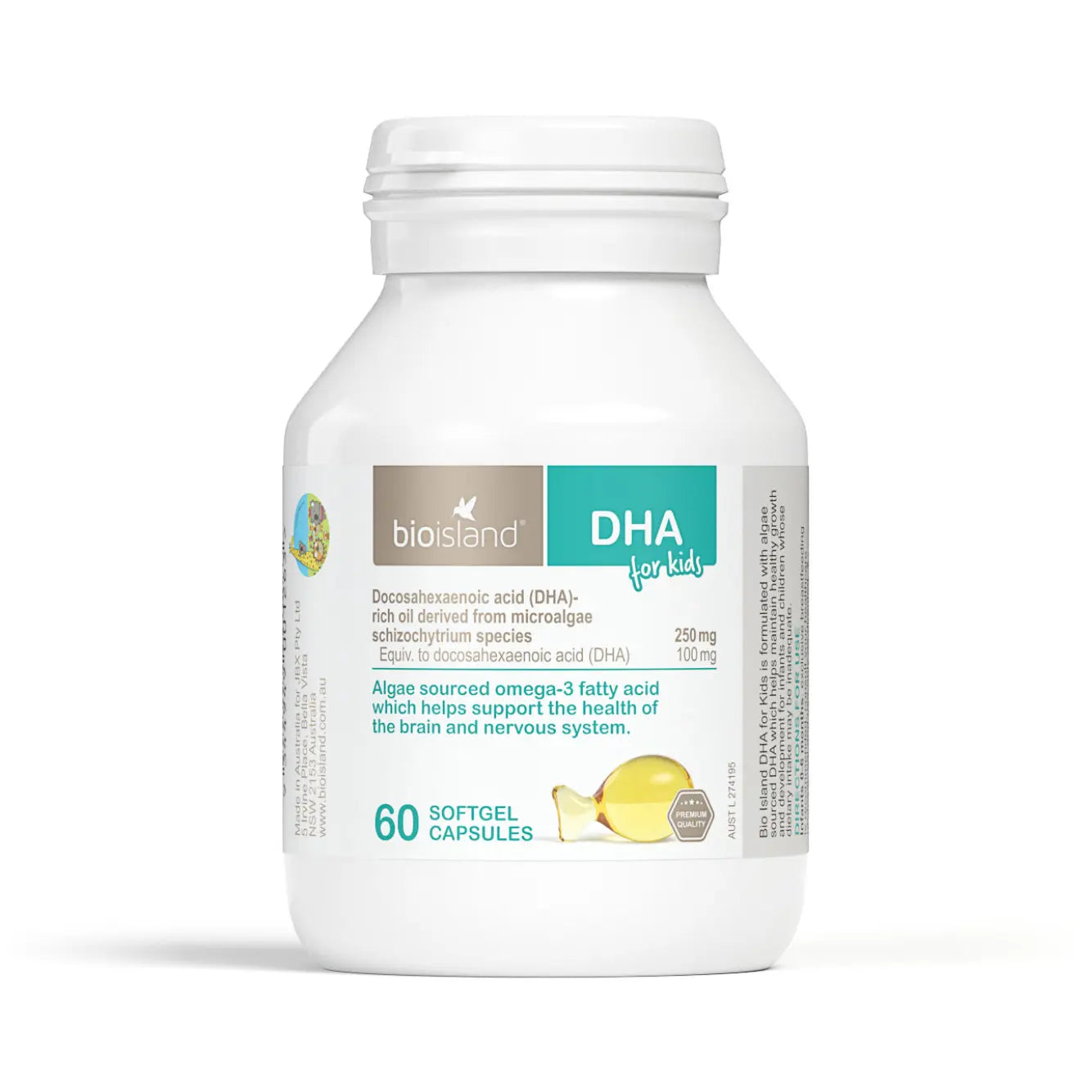 BioIsland DHA for Kids - 60 Capsules