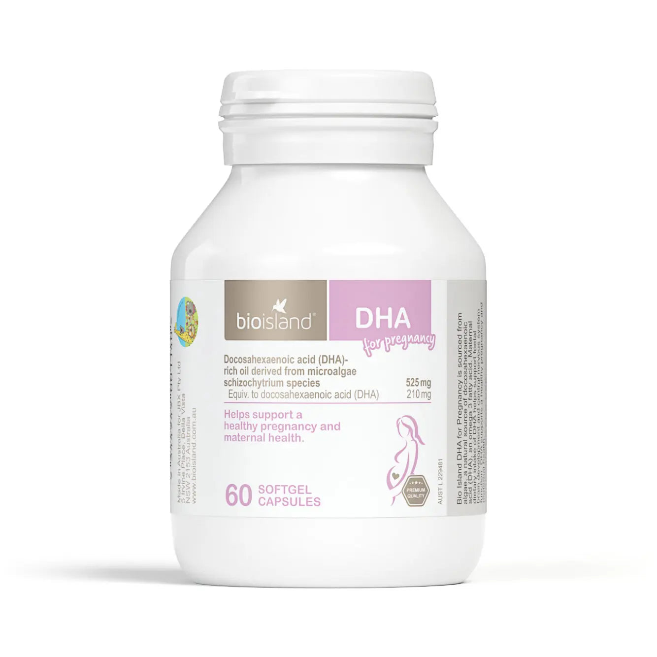 BioIsland DHA For Pregnancy - 60 Capsules