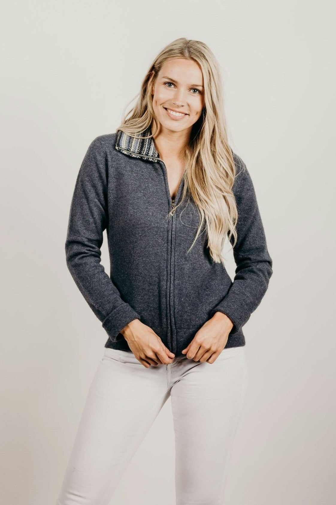 Merinosilk Stripe Trim Jacket