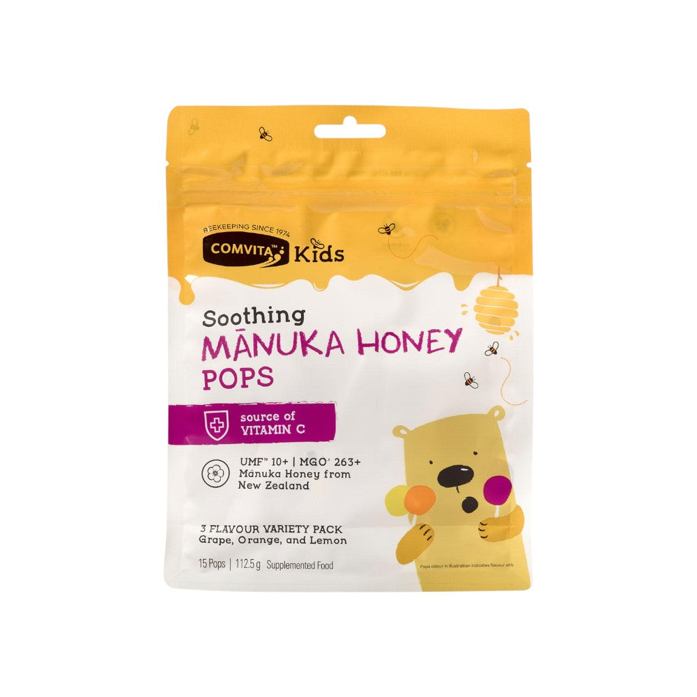 Comvita Kids Soothing Manuka Honey Pops - 15 Pops