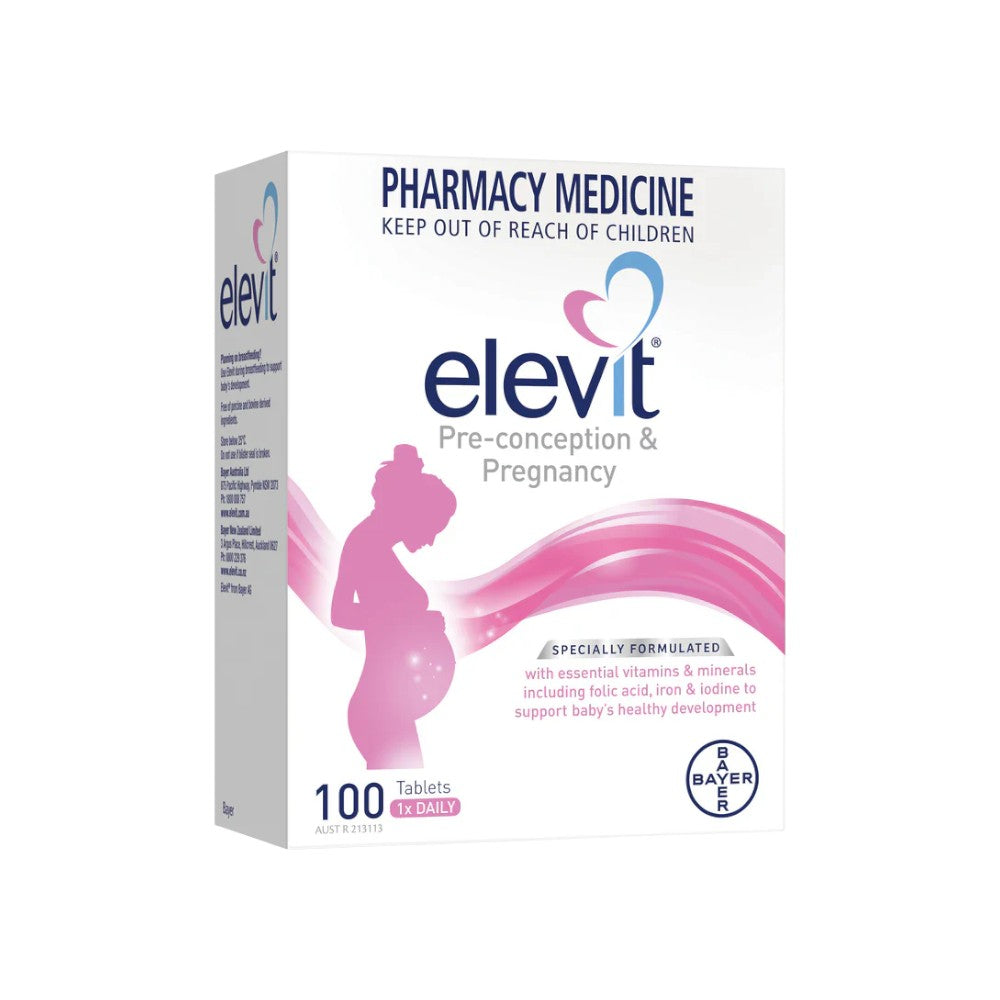 Elevit Pregnancy Multivitamin 100 Tablets - Folic Acid & Iron
