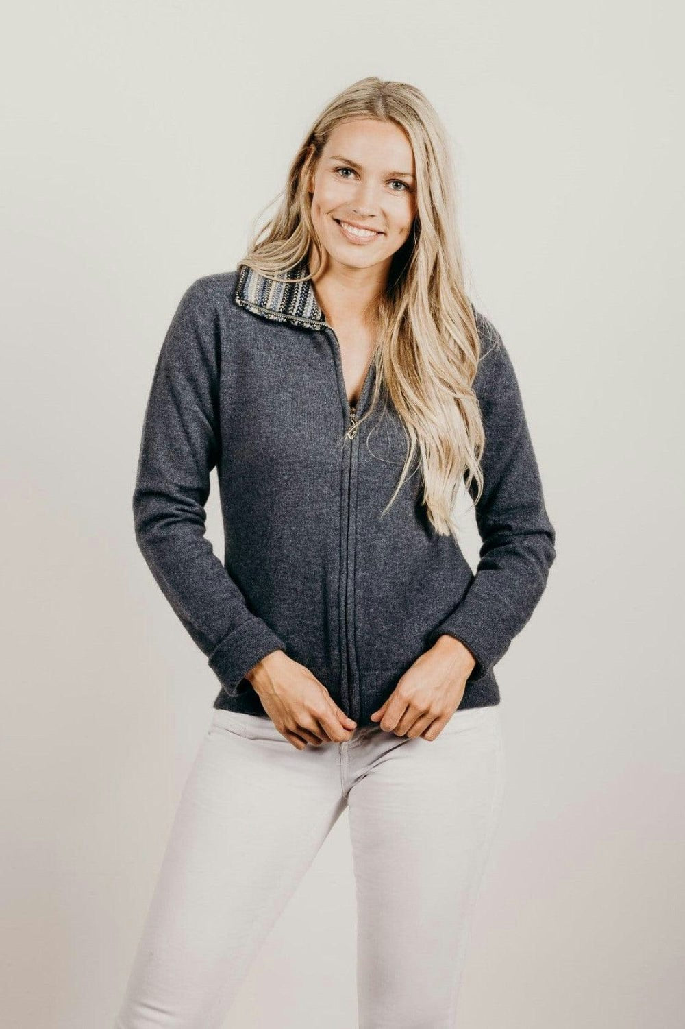 Merinosilk Stripe Trim Jacket
