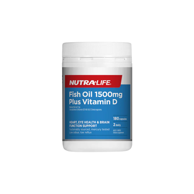 Nutralife Fish Oil 1500mg+VD -180 Capsules