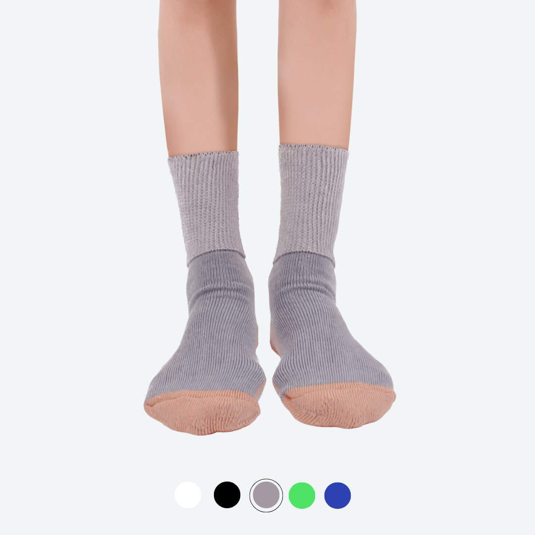 Glucology Diacare Copper Based Classic Socks | 2 Pairs Grey