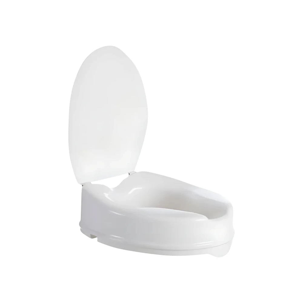 Raised Toilet Seat with Lid - 150mm - Enhanced Bathroom Safety & Comfort