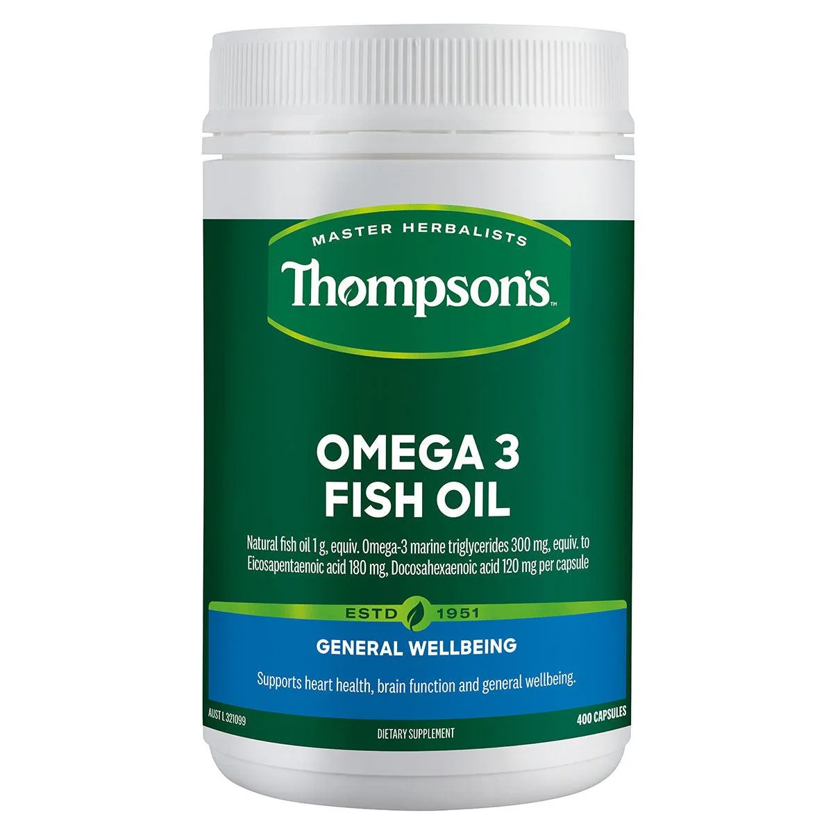 Thompson's Fish Oil 1000Mg - 400 Capsules
