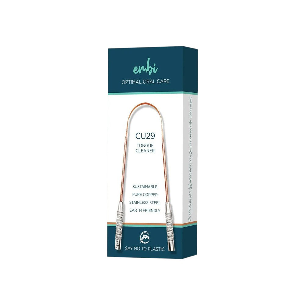 embi OOC CU29 Pure Copper Tongue Scraper - Premium Quality