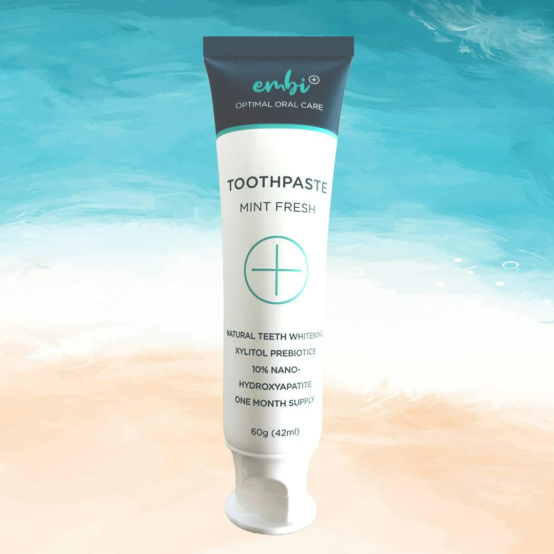 embi OOC Natural Whitening Toothpaste - 10% Nano-Hydroxyapatite | 3 Pack
