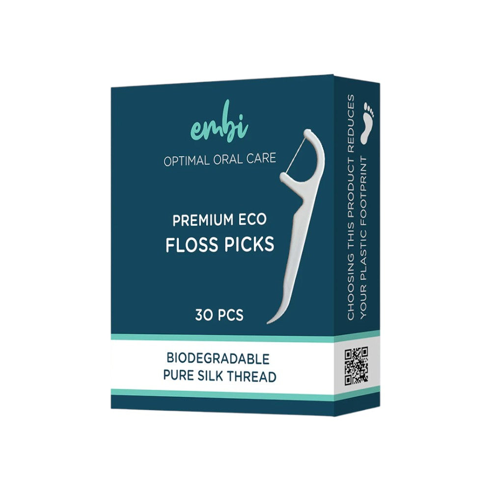embi OOC Pure Silk Floss Picks - Premium, Eco-Friendly  | 4 Pack