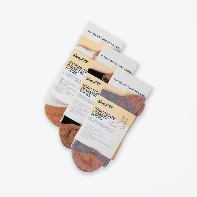 Glucology Diacare Copper Based Classic Socks | 3 Pairs