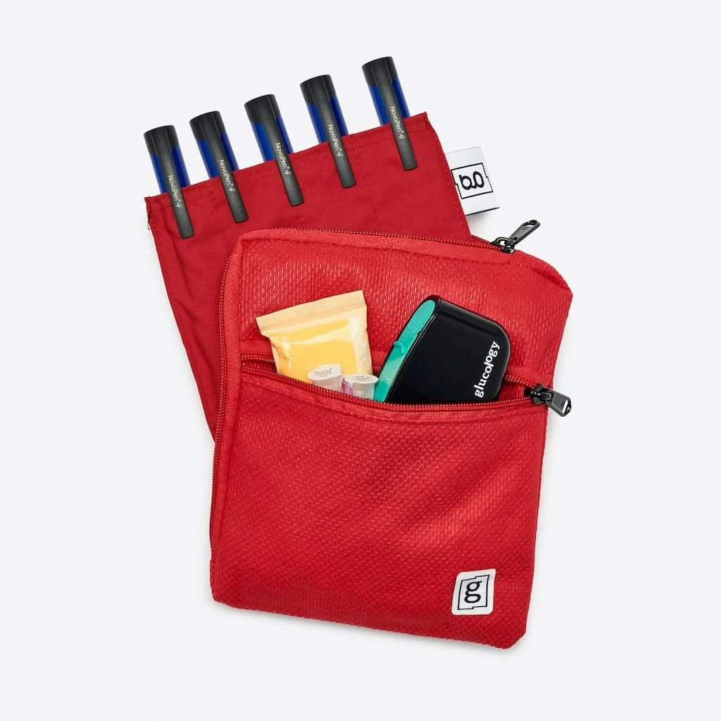Insulin Cooling | 5 Pen Wallet | Red