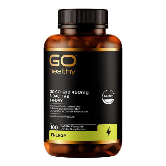GO Healthy Co-Q10 450mg BioActive 1-A-Day - 100 Capsules