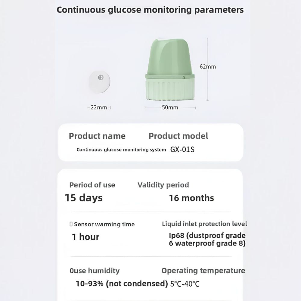 Aidex 15-Day Continuous Glucose Monitor (CGM) Kit
