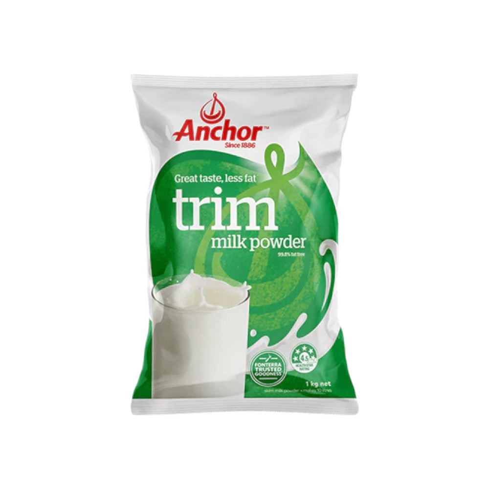 Anchor Trim Milk Powder 1kg - 99.8% Fat Free Skim Milk
