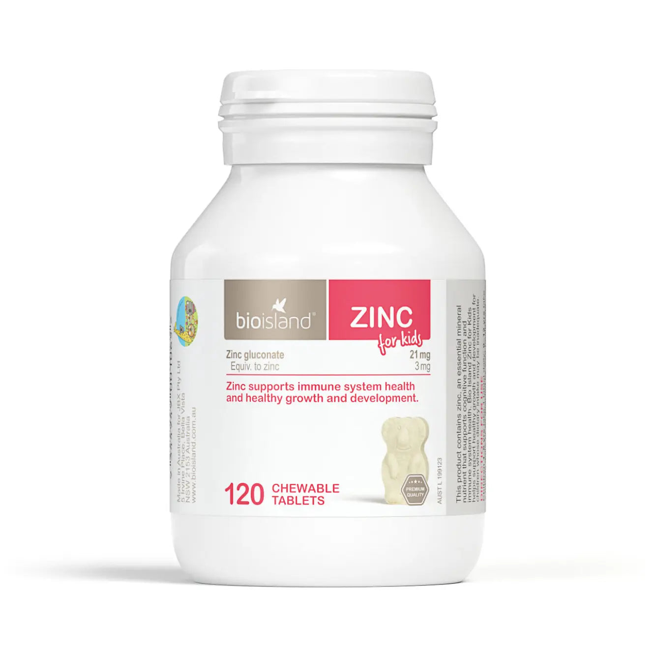 BioIsland Zinc for Kids - 120 Tablets