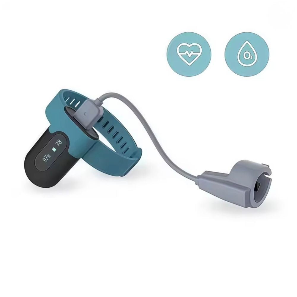 Bluetooth Blood Oxygen Monitor with App – Wearable Pulse Oximeter, Heart Rate Monitor & Sleep Tracking