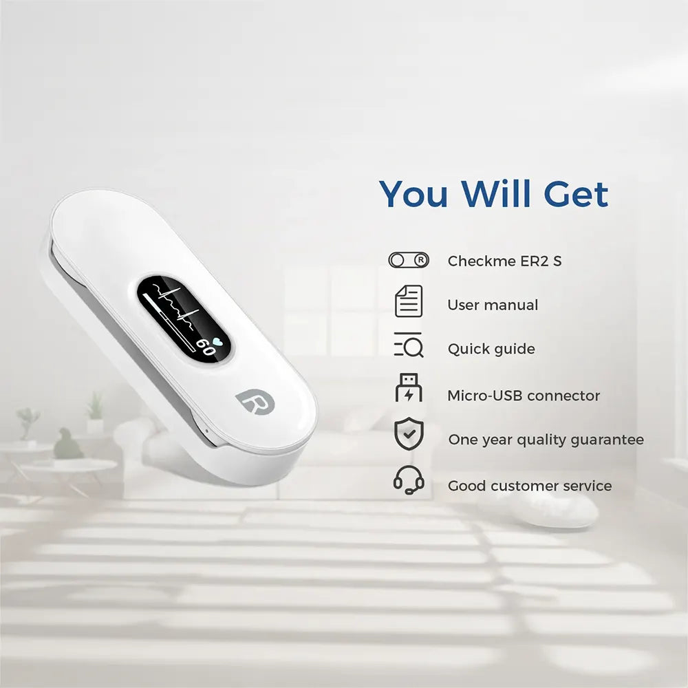 Bluetooth ECG Heart Rate Monitor health monitoring device — label detail | Health Marketplace NZ