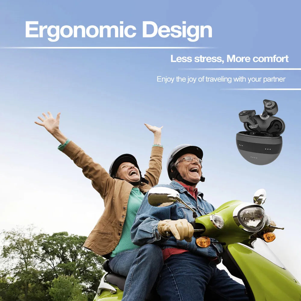 Bluetooth Rechargeable Hearing Aids with App Control & Noise Cancelling