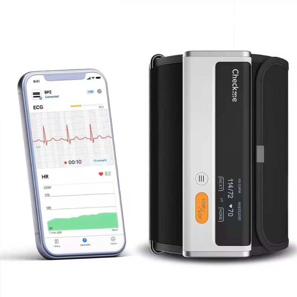 Bluetooth Upper Arm Blood Pressure Monitor with ECG & Heart Rate Monitoring