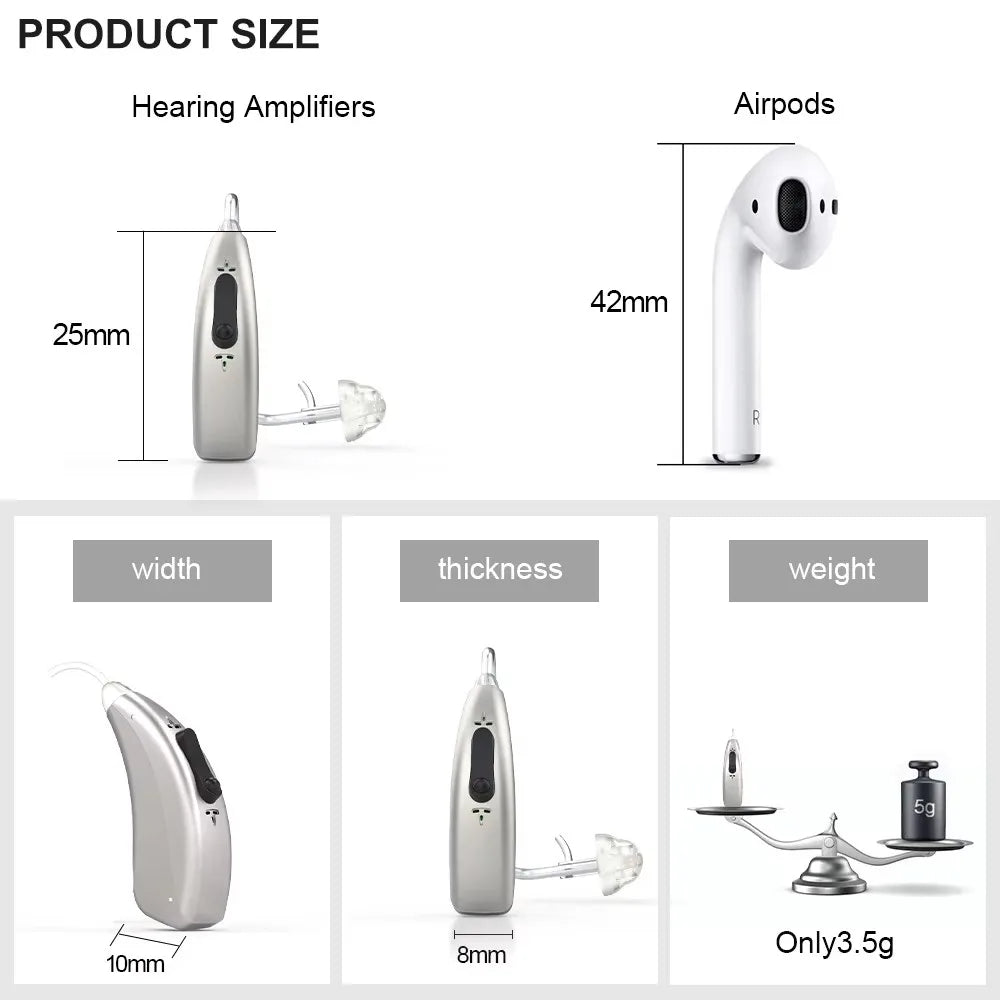 Bluetooth Noise Cancelling Hearing Aid with App Control 