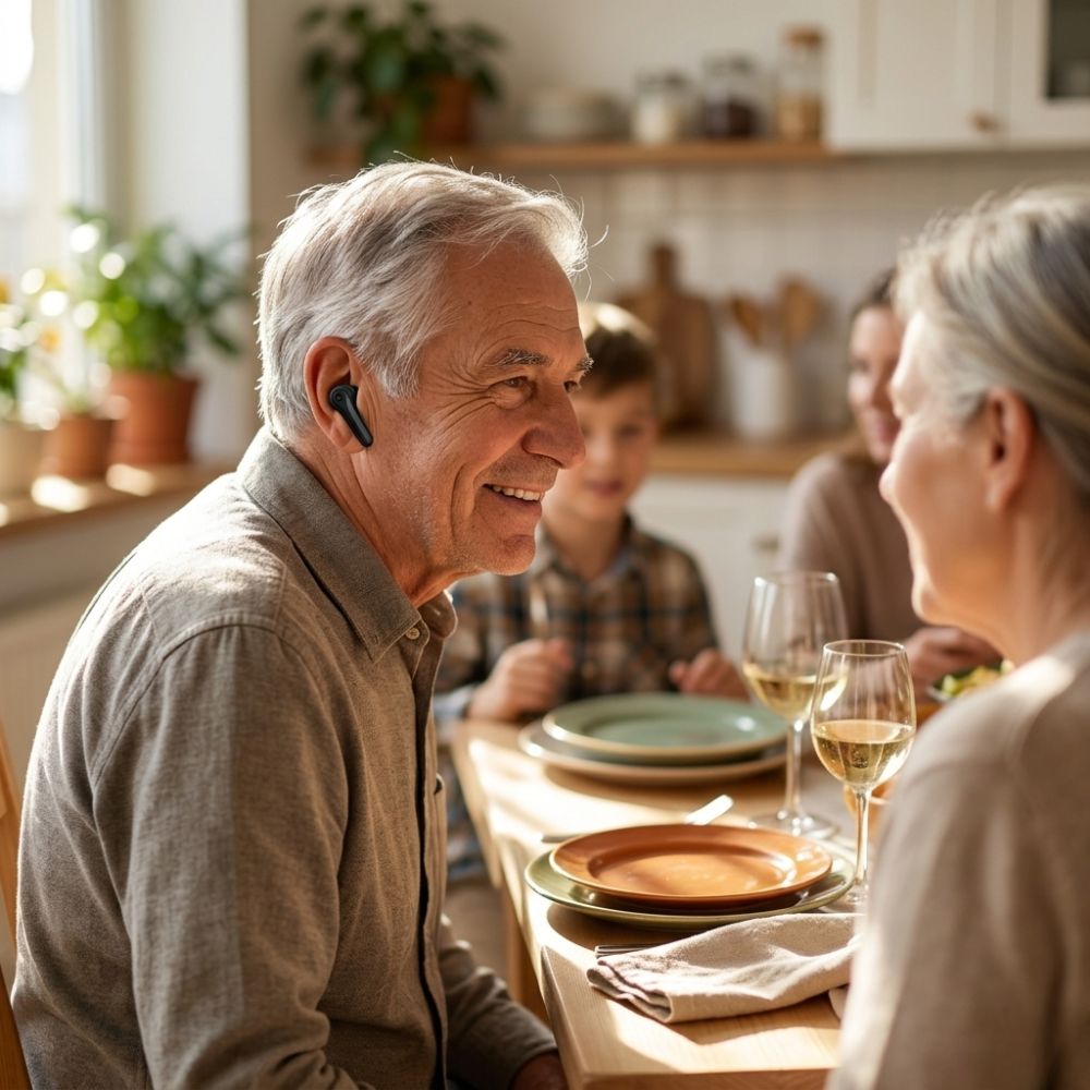 Bluetooth Rechargeable Hearing Aids with App Control & Noise Reduction