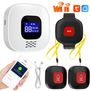 CF206 Smart WiFi Caregiver Call Bell System with 2 Call Buttons & Caregiver Watch