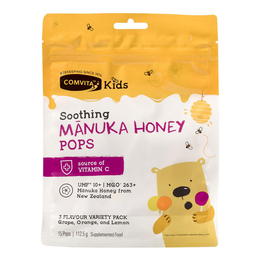 Comvita Kids Soothing Manuka Honey Pops - 15 Pops
