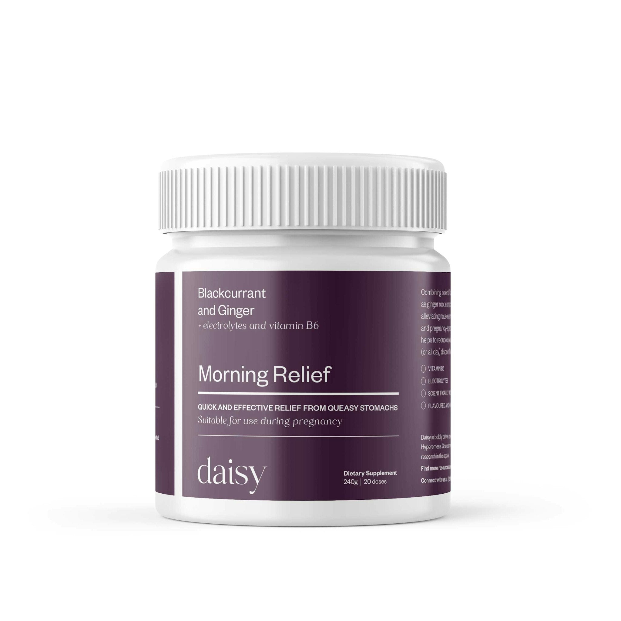 Daisy Morning Relief - Blackcurrant & Ginger: Your Gentle Companion Through Pregnancy