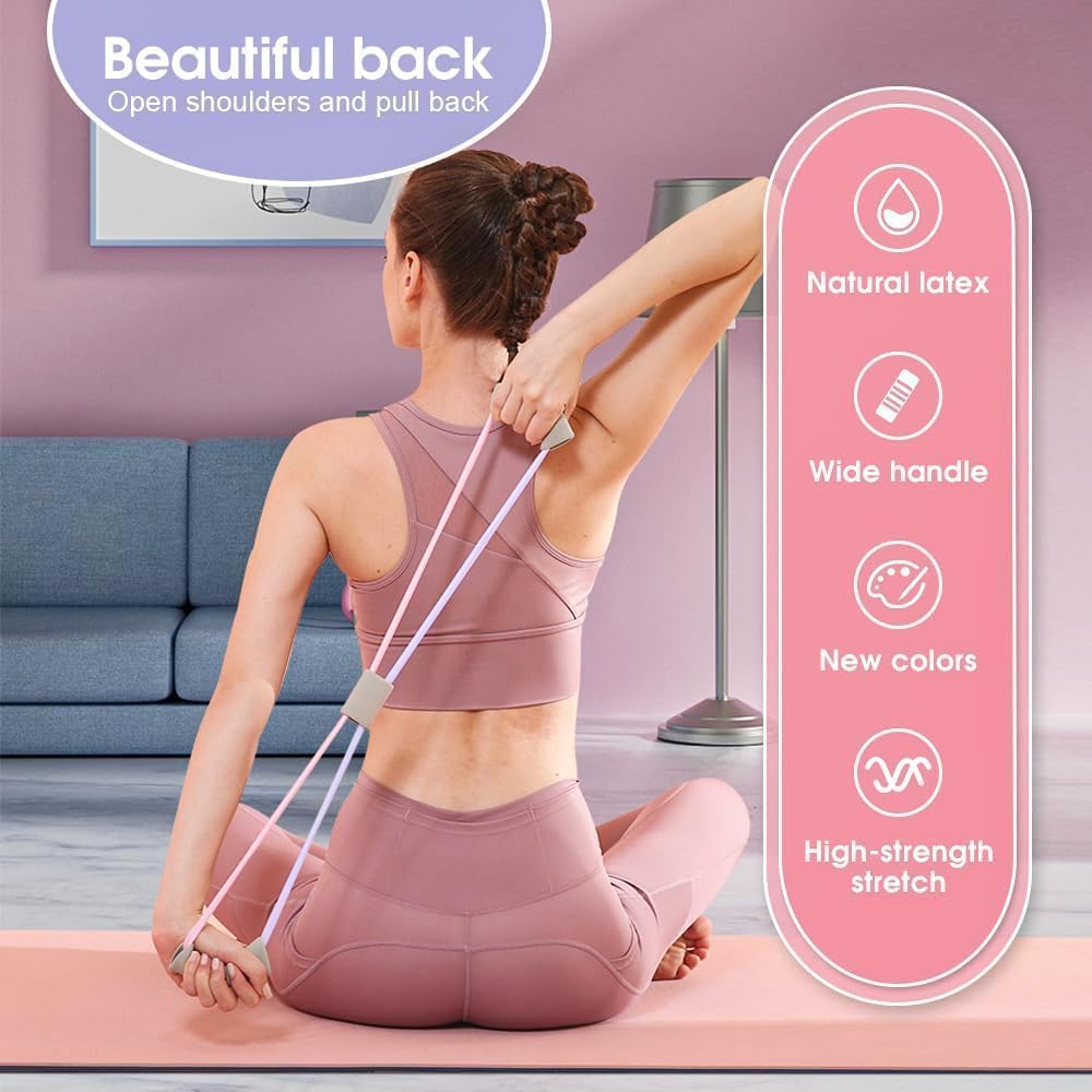 Figure 8 Resistance Band – 28lb Fitness & Yoga Exercise Band