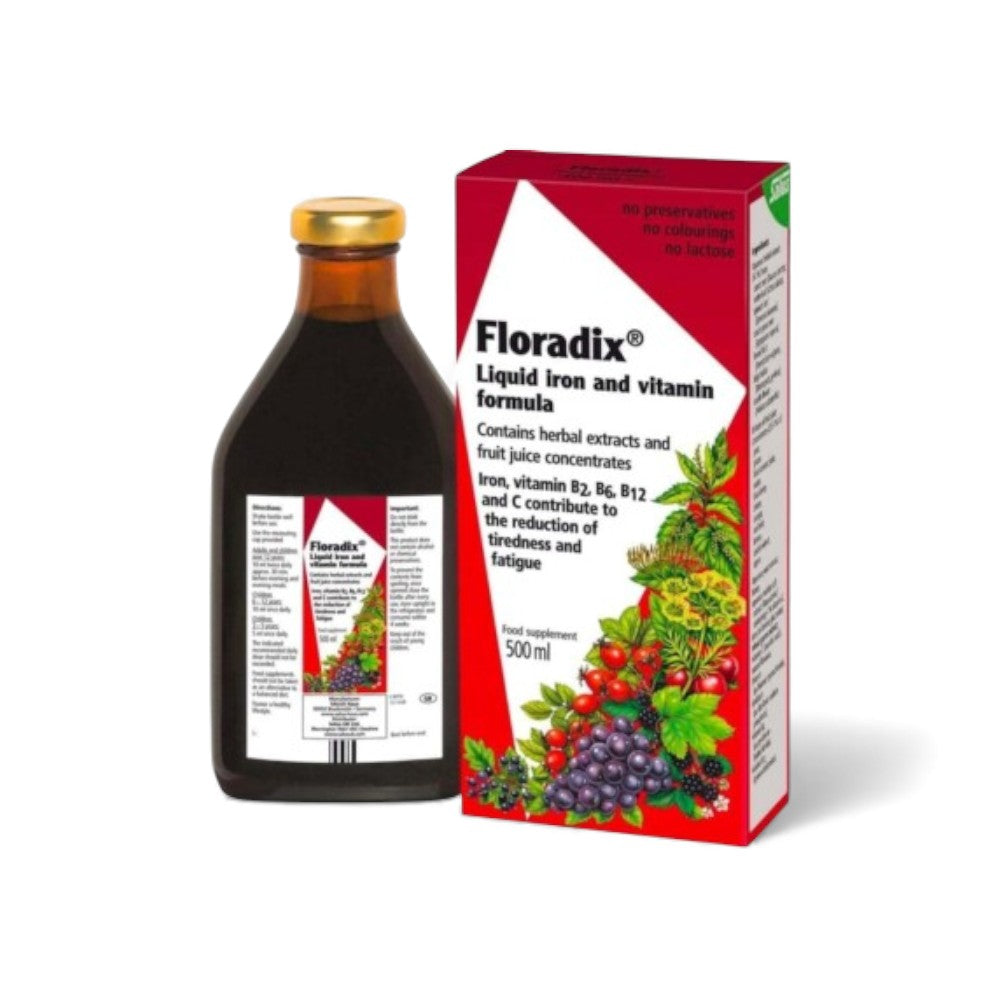 Floradix Liquid Iron 500ml | Gentle Iron Tonic with B-Vitamins