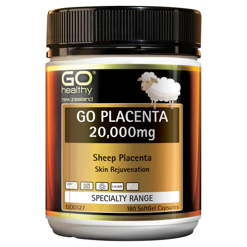Go Healthy Placenta 20,000mg - 180 Capsules