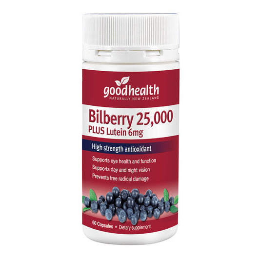 Good Health Bilberry High Strength 25000 - 60 Capsules