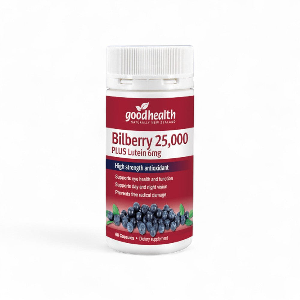 Bilberry 25000 + Lutein Eye Health | Good Health｜Health Marketplace NZ