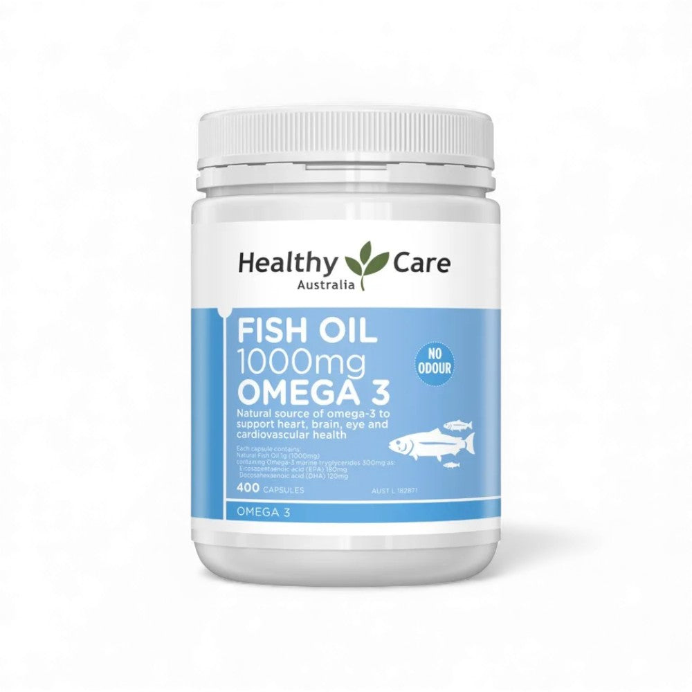 Healthy Care Fish Oil 1000mg 400 Capsules | Omega-3 EPA & DHA