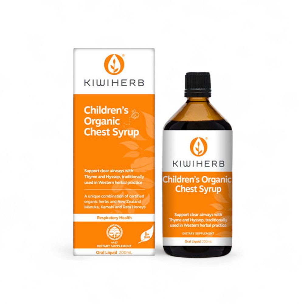 Kiwiherb Children's Organic Chest Syrup 200ml | Respiratory Support