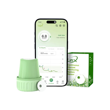 LinX 15-Day Continuous Glucose Monitor (CGM) - Ultra-Compact All-in-One System