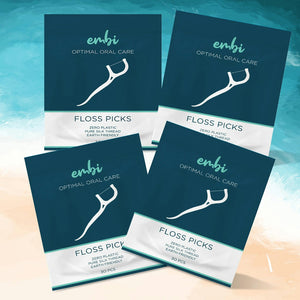 embi OOC Pure Silk Floss Picks - Premium, Eco-Friendly  | 4 Pack