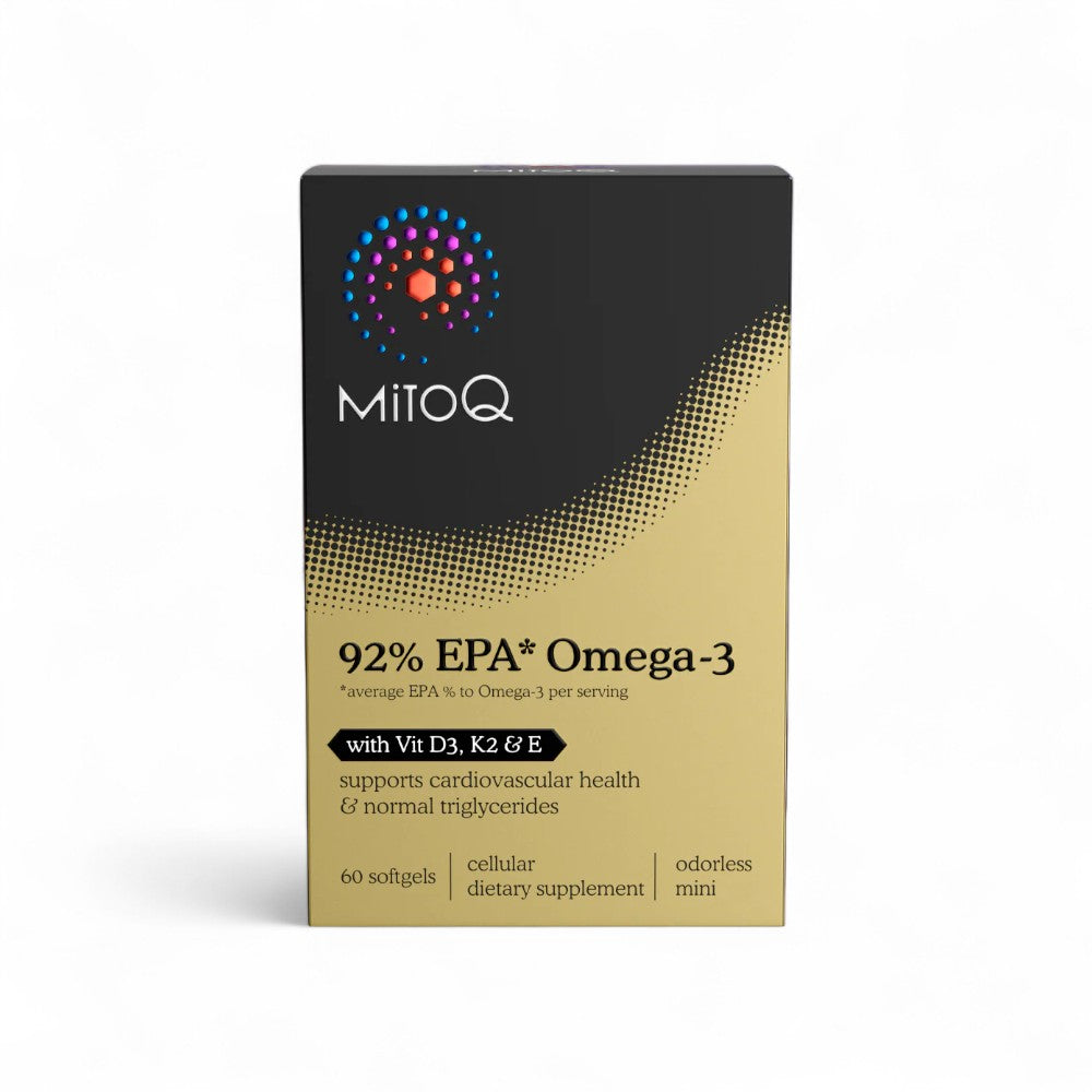 MitoQ 92% EPA Omega-3 60 Capsules | Heart & Brain Support