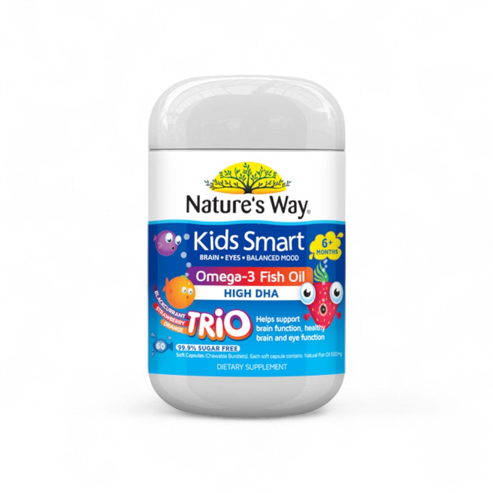 Nature's Way Kids Smart Fish Oil Trio 180s | High DHA Brain Support