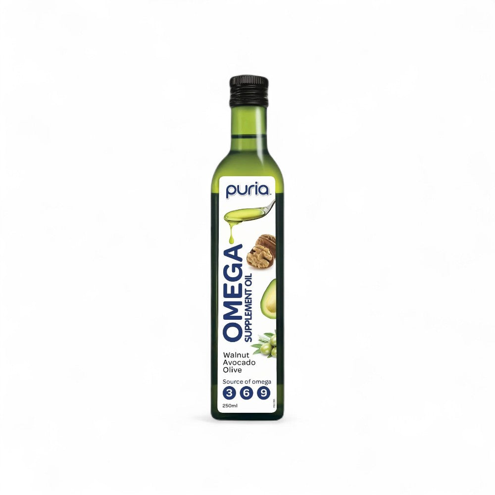 Puria Omega Oil 250ml | NZ Avocado Olive Walnut | Omega 3 6 9