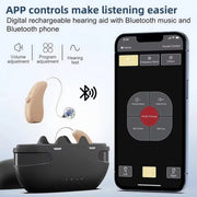 Rechargeable Bluetooth RIC Hearing Aid with App Control