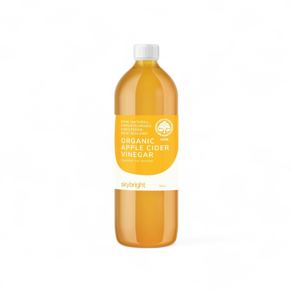 Skybright Organic Apple Cider Vinegar 750ml - With BioGro Certified