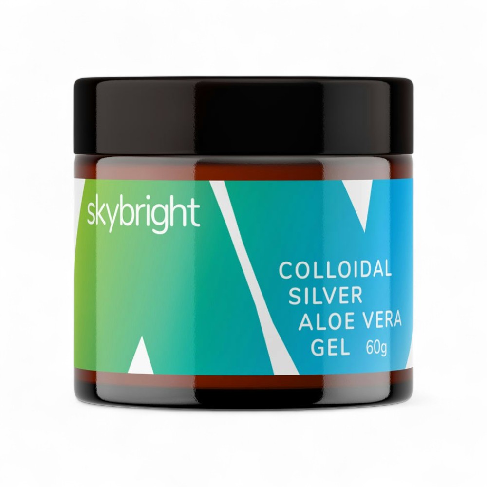 Skybright Colloidal Silver Aloe Vera Gel - Cool, Soothing Relief with Natural Healing Power