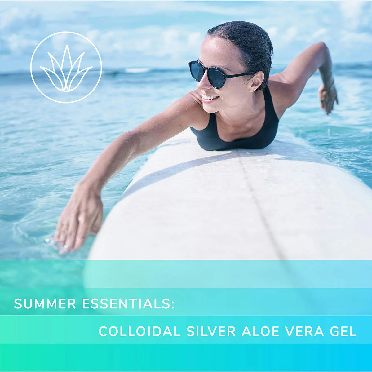 Skybright Colloidal Silver Aloe Vera Gel - Cool, Soothing Relief with Natural Healing Power