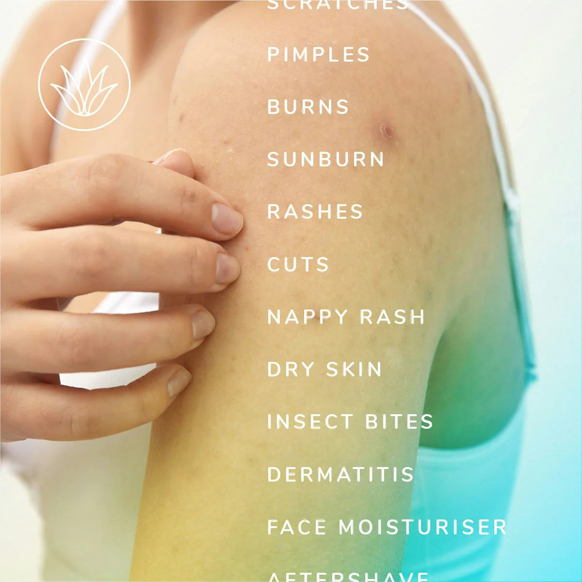 Skybright Colloidal Silver Aloe Vera Gel - Cool, Soothing Relief with Natural Healing Power