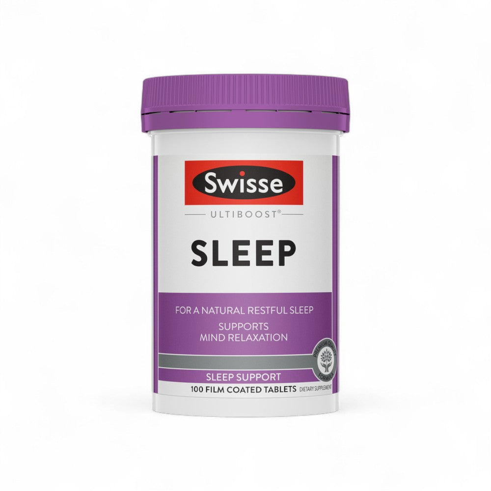 Swisse Sleep 100 Tabs | Magnesium, Valerian & Hops for Restful Sleep