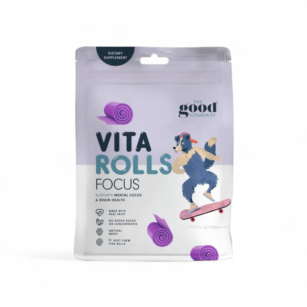 The Good Vita Rolls Focus 12 Pack | Kids Brain & Eye Health | NZ