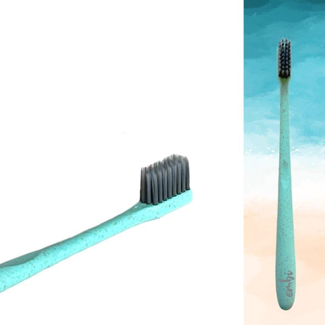 embi Oral Wellness Eco Toothbrush - Soft Bristle, Gum Friendly | 4 Pack