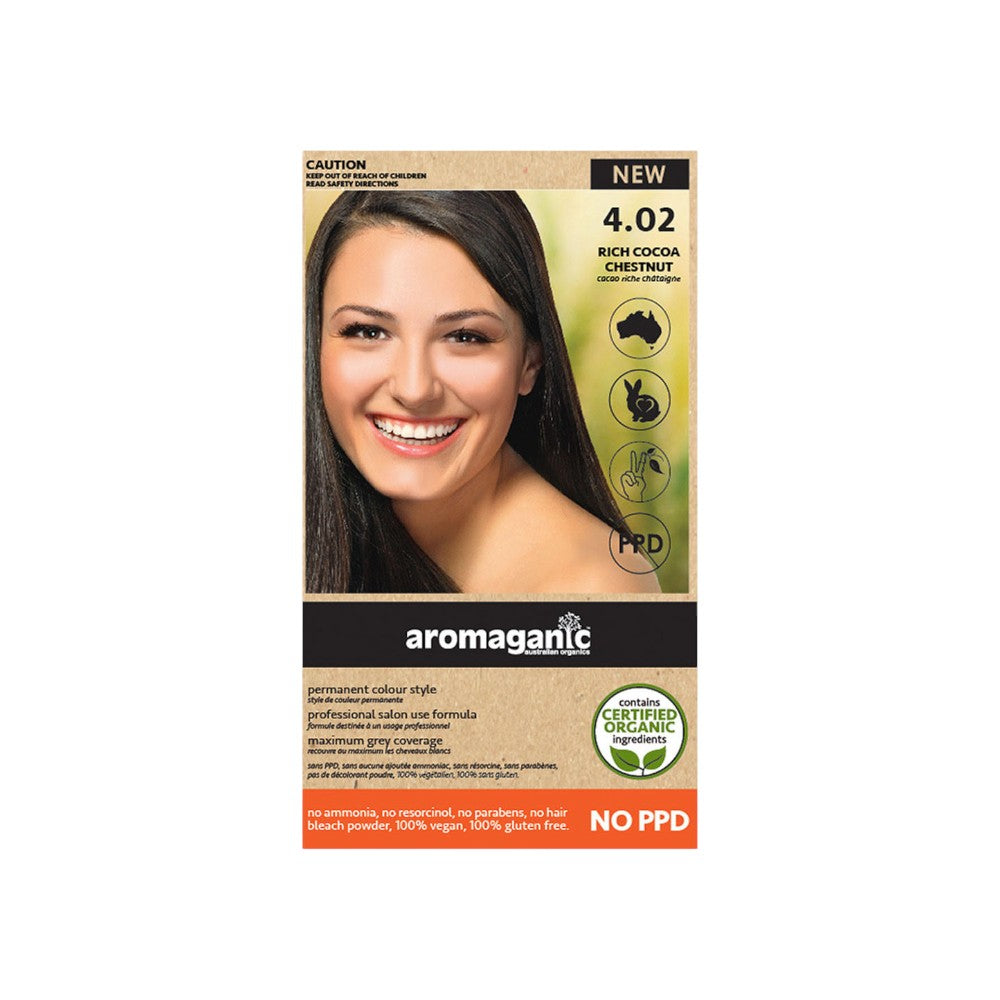 Aromaganic 4.02 Rich Cocoa Chestnut organic hair colour